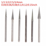 6 tk 1-4 mm teemantlihvimispea n&otilde;elaotsad Burrid graveerimisnikerdust&ouml;&ouml;riist 2,35 mm varrega D n&otilde;el 6Pcs/set