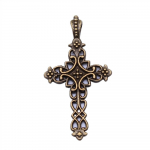 10tk Cross Charms Charms Antiik pronksiv&auml;rvi tsingisulam 38X20mm