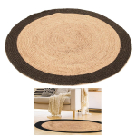 Les Tr&eacute;sors De Lily [R2493] - Must beež 'Boho' džuudist vaip - 120 cm beež