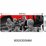 80x30 cm suur m&auml;nguhiirepadi lukustusserv Anime arvuti kummist hiirematt JOJO Bizarre Adventure jaoks 31,49x11,81 L