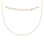 Les Tr&eacute;sors De Lily [R4104] &ndash; kullatud Mineralia kullast kuukivist kaelakee &ndash; 45 cm 3 mm valge