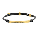 Les Tr&eacute;sors De Lily [R5108] &ndash; mustast kullast  Messages  terasest disainik&auml;ev&otilde;ru (armasta mind v&auml;he &ndash; armasta mind kaua) - 40x4mm kuld