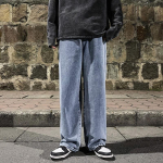 Meeste laia s&auml;&auml;rega teksad 2024 Y2K kottis Suured teksap&uuml;ksid Hip Hop t&auml;navar&otilde;ivad Korea p&uuml;ksid Vintage Joggers Spordip&uuml;ksid N&ouml;&ouml;riga teksad meestele dressip&uuml;ksid L sinine