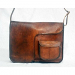 Pruun unisex vintage nahast kotikott Messengeri k&auml;ekott S&uuml;learvuti kott 11X15X4 pruun