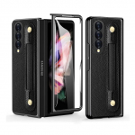 Kriimustusvastane kaasaskantav randmepaela nahast &uuml;mbris Samsung Galaxy Z Fold4 Fold 3 Fold 3 Fold 4 2 Fold2 P&otilde;rutuskindlate klaaskilest &uuml;mbriste jaoks for Samsung Z Fold 3 sinine