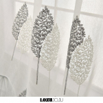 1tk Hallid Lehed Tikitud Stiilis Euroopa elutuba Lesk Rulood Kardinad kardinad Aknakardin LOZUJOJU W100cm x L200cm