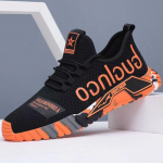 Hingavad suvised tossud Meeste jooksujalatsid Kookosp&auml;hkli jalatsid Vabaaja tossud Lendavad kootud v&otilde;rgust spordijalatsid 39 oranž