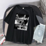 Naiste T-s&auml;rgid Jaapani Anime Attack On Titan Levi Ackerman Eye Punk Tops Suvised Harajuku Suurem&otilde;&otilde;tmelised gooti l&uuml;hikeste varrukatega T-s&auml;rk S must