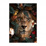 Lill loomal&otilde;viga tiigerhirv leopard l&otilde;uendimaal Seinakunst Pilt P&otilde;hjamaade tr&uuml;kiplakat elutoa kodukaunistuseks Ilma raamita 50*70cm