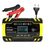 Auto akulaadija 12V/24V 6-150Ah mootorratta impulss-remondi akulaadija AGM automaatne &ndash; Euroopa pistik/USA pistik/UK pistik EU Plug must/kollane