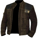 NOORA Uus meeste Han Solo Story Distressed Brown Biker Suede nahktagi XXXL pruun