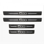 Car sticker carbon fiber decorative strip car door sill For Fiat Abarth 500 Abarth 124 Abarth 595 Car 4pcs For 500