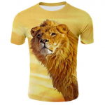 Uus Cool Lion Graphic 3D meeste T-s&auml;rk Unisex Fashion Animal Oversize s&auml;rk kaelaga hingav l&uuml;hikeste varrukatega vabaaja topid ja t-s&auml;rgid XL