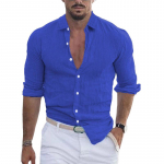 Puuvillane linane meeste s&auml;rgid Kevadsuvi Rannas&auml;rk Meeste pikkade varrukatega topid &uuml;hev&auml;rvilised Hawaii p&uuml;hader&otilde;ivad M