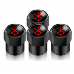 4PCS The Sacrifice'i logo Verepunane autorehvi ventiilikorkide veljerehvi kleebis Style 2 must