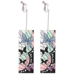 Fashion Anime Demon Slayer Kimetsu no Yaiba Blade of Ghost Earings Acrylic Drop Earrings For Women Men Jewelry Accessories A brown