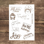 A4-suuruses dekoratiivsed korduvkasutatavad j&otilde;ulu&scaron;abloonide &scaron;abloonide maalimise &scaron;abloonid isetegemiseks k&auml;sit&ouml;&ouml;ks Scrabooking maalimiseks puidule, l&otilde;uendile, p&otilde;randale, seinale ja plaatidele