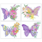 4 tk DIY teemantmaalimise kleebised L&otilde;bus hariv k&auml;sit&ouml;&ouml; parandab oskusi loovust liblikaken mitmev&auml;rviline