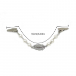 1 tk p&auml;rlikett metallist korsapross sall, pandlaga libisemisvastane kampsun kampsun kardigan klamber E