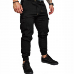 Moodsad pikad pliiatsp&uuml;ksid haaremip&uuml;ksid, suur tasku, &otilde;huke sobivus Fitness, meeste vabaaja alaosa 2XL must