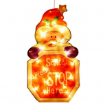 Patarei toitel LED-i imikulamp, j&otilde;ulupuukaunistus, korduvkasutatavad j&otilde;uluvana lumememmekujulised sucker-lambi aknakaunistused peotarbed A