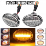 J&auml;rjestikku vilkuv LED d&uuml;naamiline suunatule k&uuml;ljemarker FIAT 500 500C 500L jaoks Abarth 500 595 695 jaoks 2x Dynamic Dynamic Crystal