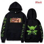 Kuumad Jaapani anime &uuml;he P-osaga kapuutsiga Roronoa Zoro graafiline pullover Meeste ja naiste t&auml;navar&otilde;ivaste dressipluusid S