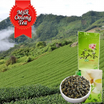 High Mountain Milk Oolong Tea Organic lahtiste lehtede roheline