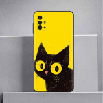 Must Puss telefoni&uuml;mbris iPhone'ile Samsung Galaxy Redmi Xiaomi Oppo OnePlus Note SA 7 8 9 10 11 12 13 14 20 21 22 23 53 54 Pro Max Plus Ultra TPU Soft iPhone 6 or 6S