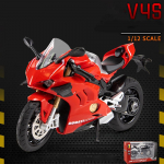 1/12 Scale Panigale V4S sulamist v&otilde;idus&otilde;idu murdmaa mootorratta mudeli simulatsioon m&auml;nguasi t&auml;nava mootorratta mudelite kollektsioon lastele kingitus 1/12- 17.5x9x6.5cm punane