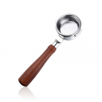 54 mm p&otilde;hjata portafilter Expresso p&otilde;hjata portafilter roostevabast terasest ja t&auml;ispuidust 54mm pruun