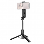 43,7-tolline multifunktsionaalne Selfie Stick lauastatiiv teleskoopvardaga 7 osa ja telefoniga must