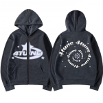 4Tune Graafiline T&otilde;mblukuga kapuuts Unisex Mood vabaaja dressipluus Y2k Mantel Mehed Naised American Street Hip Hop Suure t&otilde;mblukuga jope L