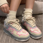 Uued Y2K naiste vulkaniseeritud kingad tossud Ins vabaajamood k&otilde;rge hinnaga Butterfly rula sporditossud t&uuml;drukutele 35