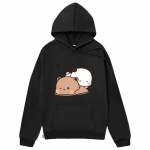 Kawaii Graphic Bubu Dudu Love Sleep Hoodies Bubu Dudu Dressipluus Cartoon Panda Bear Naiste vabaaja unisex r&otilde;ivad fliisist kevadtopsid L