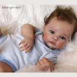 Elutruu 49 cm t&auml;issilikoonist kehasimulatsioon Reborn Baby Doll Armas heinamaa 3D nahk &Otilde;rn maalitud vasts&uuml;ndinud poissnukk Beebit&uuml;druk M&auml;nguasi Lapse s&uuml;nnip&auml;evakingitused 19 Inch girl doll