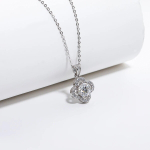Uus 1-karaadine D v&auml;rvi moissanite teemant luksuslik ripats 925 sterling h&otilde;be 40+2+3cm kaelakee peened ehted CHINA