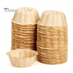 4-tolline, 100 tk, minivormitud toruga pannivooder Mittekleepuvad rasvakindlad kuumakindlad paberist koogivormi vooderdised koogivormi ananassi &uuml;hekordseks kasutamiseks 100pcs