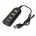 Must USB 2.0 kiire 4-pordi jaoturi jaoturi adapter mitmeotstarbeline arvutiarvuti jaoks