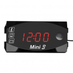 3-&uuml;hes elektrooniline kell universaalne mootorratta voltmeetertermomeetri kellaekraan punane