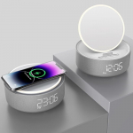 Bluetoothi ​​k&otilde;lariga &auml;ratuskell, juhtmeta k&otilde;larite laadija iPhone'i/Samsungi jaoks, peegelkell, juhtmeta voodilamp, kingitused naistele hall v&auml;rv