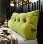 Padi kolmnurkne padi seljavalu leevendav diivan nimmepadi kiilukujuline padi dekoratiivpatjade jaoks vooditele 80 * 50 * 20cm heleroheline v&auml;rv