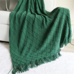 Pehme narmastega kootud majapidamistekid ruuduline boheemlaslik seinavaip uinakutekk vintage tekk diivanikate elutuba 110x130cm