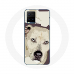 Coque pour Vivo Y21s 2021 / Y21 2021 Chien de Pitbull Blanc