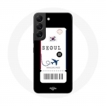 Coque pour Samsung Galaxy S21 FE Billet d'avion Seoul Cor&eacute;e du Sud