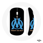 Souris Sans Fil Logo Olympique de Marseille Fond Noir