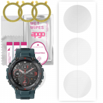 3x apgo h&uuml;drogeeli ekraanikaitse Amazfit T-Rex Pro jaoks, h&uuml;drogeelkile, positsioneerimiskihiga lihtne paigaldada