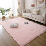 Valge kohev esiku vaip Kaasaegne elutuba magamistuba Kodusisustus Suured matid Paksendatud libisemiskindlad t&uuml;drukud Lastetuba Roosa karvane vaip 120x200cm 47x78inch