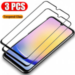 3tk kukkumisvastane t&auml;isekraani kaitsekile karastatud klaasist kile Samsung Galaxy A05 A05S A15 A25 A35 A55 5G A04S A14 A24 A34 A54 M14 M34 4G A04E jaoks Samsung M34 must