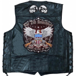 Denim Vest Nahkjakk &Otilde;lavest 11 tikitud plaastriga Harley &Otilde;la Nahast Mootorratas L